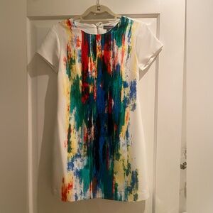 VINCE CAMUTO MULTI COLOR SHORT SLEEVE DRESS